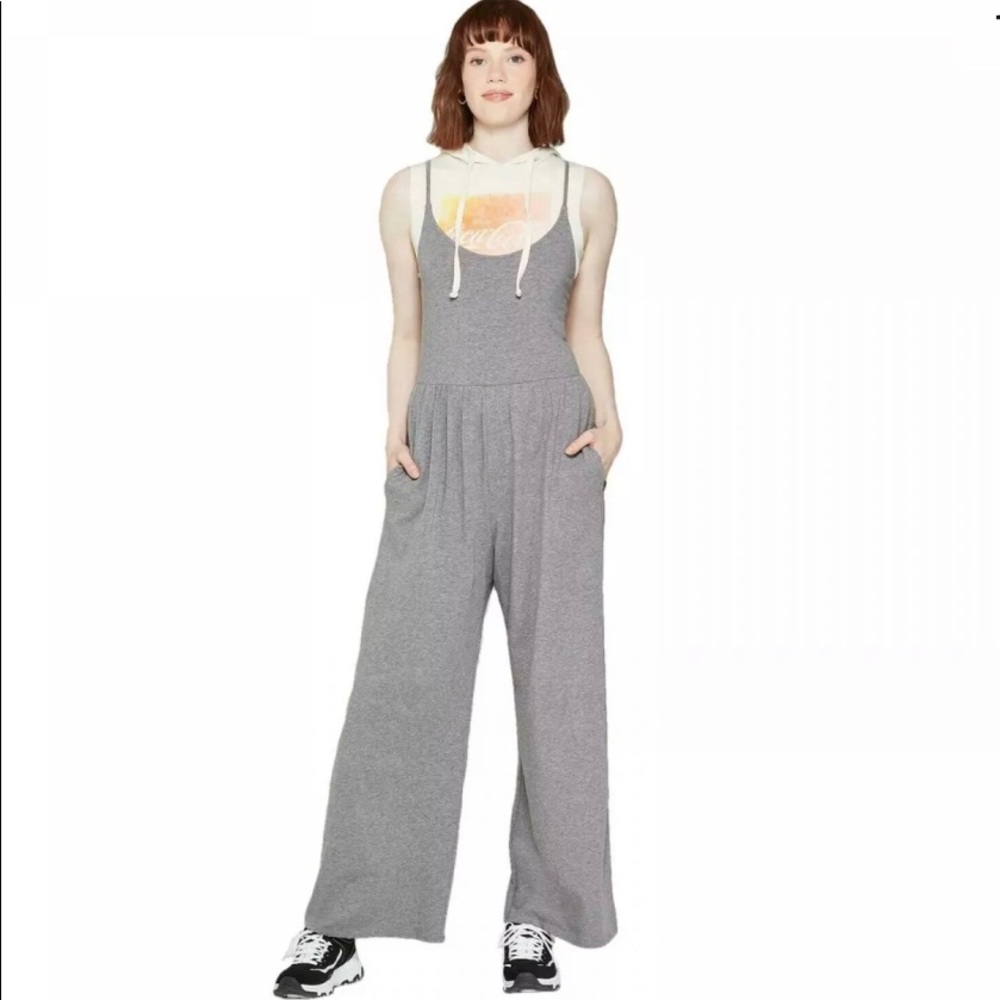 Wild Fable by Target grey scoop neck jumpsuit